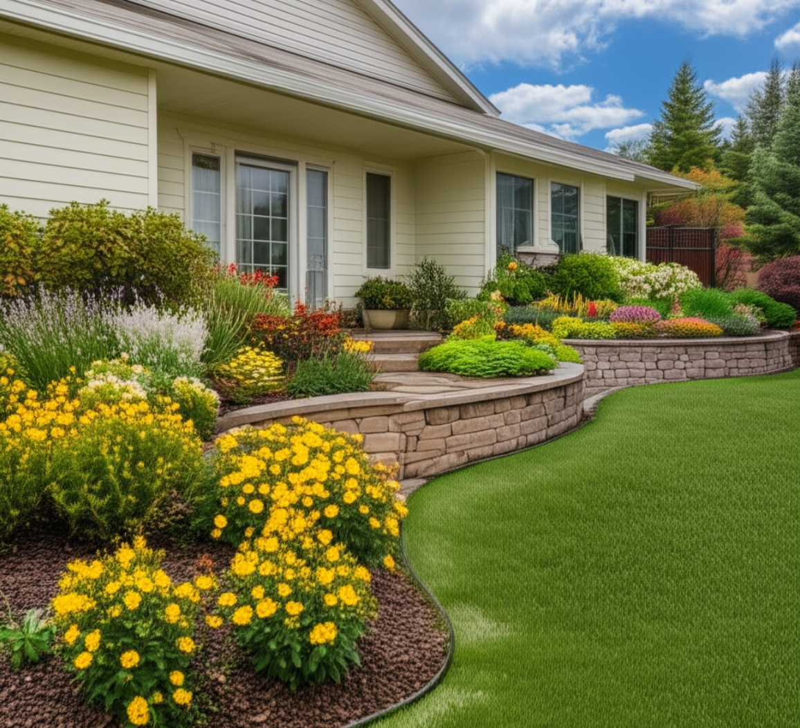 Beautifully Landscaped Yard in Minnesota