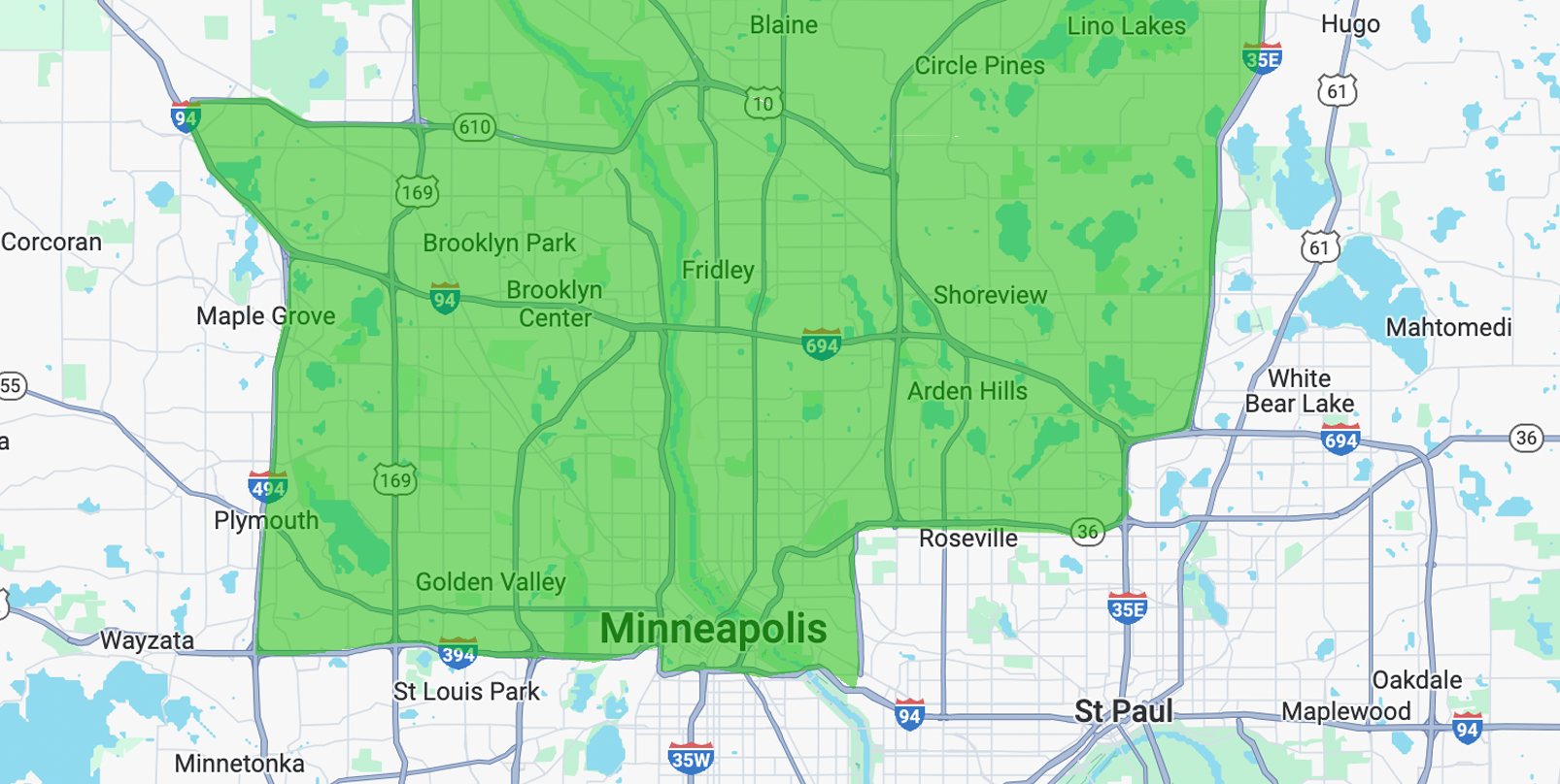 North Minneapolis Minnesota Service Area