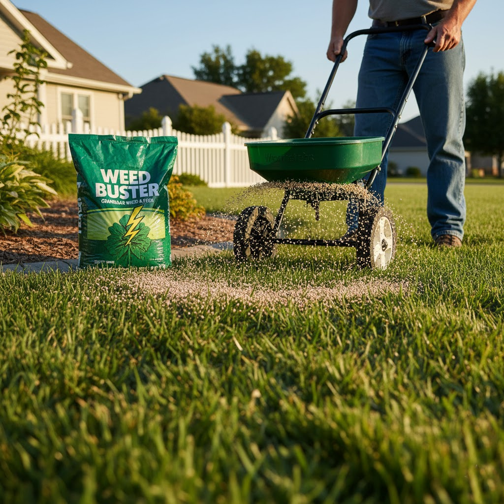 Person Applying Weed Control