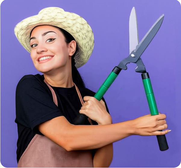 Person Watering Plants